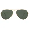 Ray Ban Aviator Aviation Collection G-15 Green Unisex Sunglasses Rb3025 W3400 58 In Gold