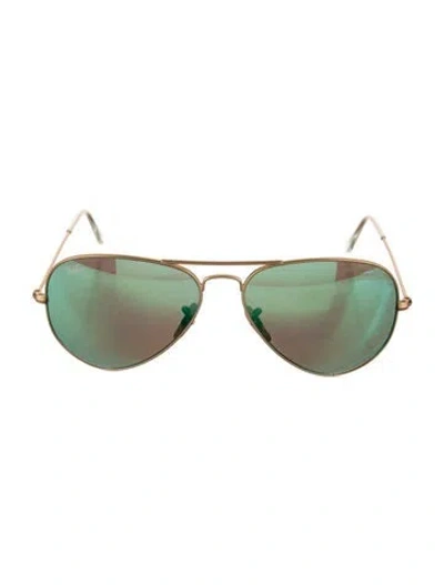 Pre-owned Ray Ban Aviator Aviator Sunglasses In Gold