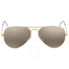 Ray Ban Aviator Chromance Polarized Silver/brown Unisex Sunglasses Rb3025 9196g5 58 In Gold / Silver