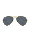 Ray Ban Old Aviator 62mm Oversize Sunglasses In Blue
