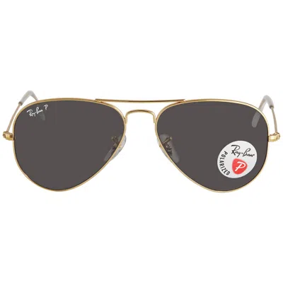 Ray Ban Aviator Classic Polarized Black Pilot Unisex Sunglasses Rb3025 919648 55