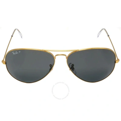 Ray Ban Aviator Classic Polarized Black Pilot Unisex Sunglasses Rb3025 919648 62 In Black / Gold