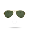 Ray Ban Aviator Classic Polarized Green Classic G-15 Unisex Sunglasses Rb3025 001/58 58 In Green