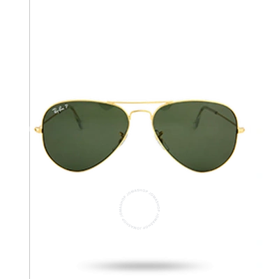 Ray Ban Aviator Classic Polarized Green Classic G-15 Unisex Sunglasses Rb3025 001/58 58