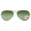 Ray Ban Aviator Classic Polarized Green Unisex Sunglasses Rb3025 001/58 62 In Green
