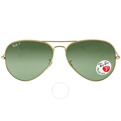 Ray Ban Aviator Classic Polarized Green Unisex Sunglasses Rb3025 001/58 62