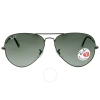 Ray Ban Aviator Classic Polarized Green Unisex Sunglasses Rb3025 002/58 62 In Green