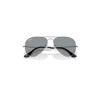 Ray Ban Aviator Classic Summer Capsule Sunglasses Gunmetal Frame Grey Lenses 58-14 In Gray