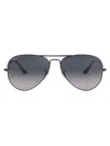 Ray Ban Rb3025 Aviator Large Metal In Black