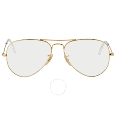 Ray Ban Aviator Clear Evolve Grey Unisex Sunglasses Rb3025 001/5f 55 In Gold / Grey