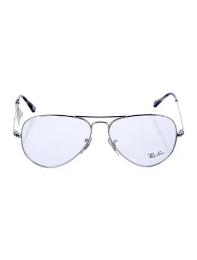Pre-owned Ray Ban Aviator Eyeglasses In Silver