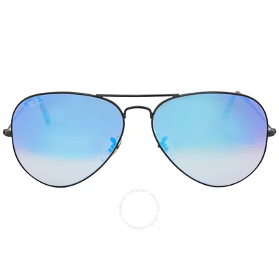 Ray Ban Aviator Flash Lenses Blue Gradient Unisex Sunglasses Rb3025 002/4o 62