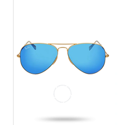 Ray Ban Aviator Flash Lenses Blue Unisex Sunglasses Rb3025 112/17 58