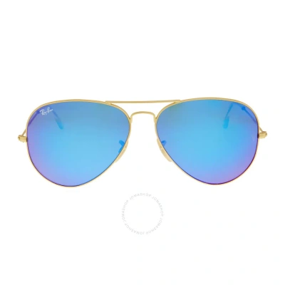 Ray Ban Aviator Flash Lenses Blue Unisex Sunglasses Rb3025 112/17 62