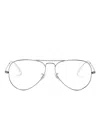 Ray Ban Aviator-frame Glasses In Silver