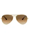 Ray Ban Aviator Metal Ii 58mm Gradient Pilot Sunglasses In 褐色