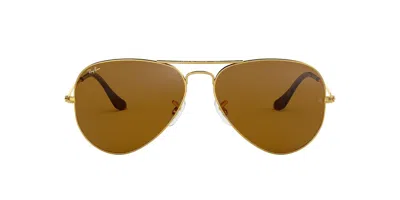 Ray Ban Aviator Frame Sunglasses In Orange