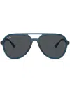 Ray Ban Aviator-frame Sunglasses In Blau