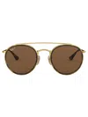 Ray Ban Aviator-frame Sunglasses In Braun