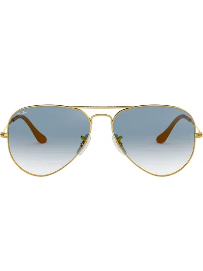 Ray Ban Aviator-frame Sunglasses In Gold