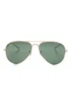 Ray Ban Aviator-frame Sunglasses In Gold