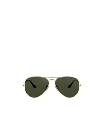 Ray Ban Aviator Frame Sunglasses In Green