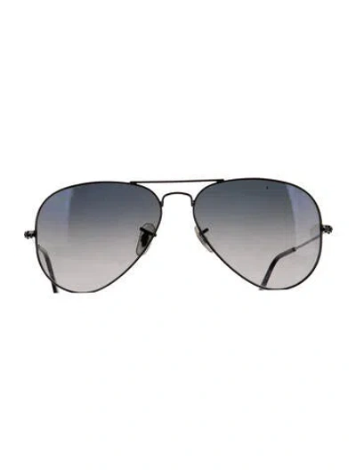 Pre-owned Ray Ban Aviator Gradient Aviator Sunglasses In Silver