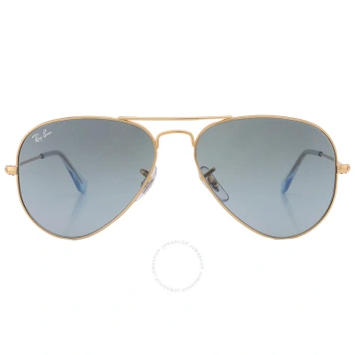 Ray Ban Aviator Gradient Blue Unisex Sunglasses Rb3025 001/3m 55 In Blue / Gold