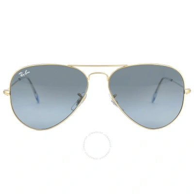 Ray Ban Aviator Sunglasses In Blue / Gold
