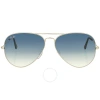 Ray Ban Aviator Gradient Light Blue Gradient Unisex Sunglasses Rb3025 003/3f 62 In Blue / Silver