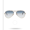 Ray Ban Aviator Gradient Light Blue Unisex Sunglasses Rb3025 001/3f 55 In Blue