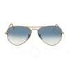 Ray Ban Aviator Gradient Light Blue Unisex Sunglasses Rb3025 001/3f 58 In Blue