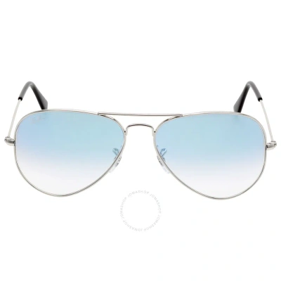 Ray Ban Open Box -  Aviator Gradient Light Blue Unisex Sunglasses Rb3025 003/3f 58