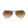 Ray Ban Aviator Gradient Light Brown Gradient Aviator Unisex Sunglasses Rb3025 004/51 58 In Brown