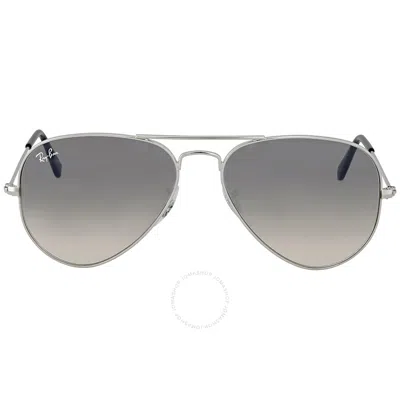 Ray Ban Aviator Gradient Light Grey Unisex Sunglasses Rb3025 003/32 62 In Gray