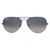 Ray Ban Aviator Gradient Polarized Blue/grey Pilot Unisex Sunglasses Rb3025 004/78 62 In Blue / Grey / Silver