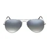 Ray Ban Aviator Gradient Polarized Blue/grey Unisex Sunglasses Rb3025 004/78 58 In Metallic