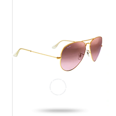 Ray Ban Aviator Gradient Silver/pink Mirror Pilot Unisex Sunglasses Rb3025 001/3e 62