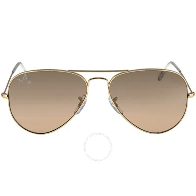 RAY BAN RAY BAN AVIATOR GRADIENT SILVER/PINK MIRROR UNISEX SUNGLASSES RB3025 001/3E 58 