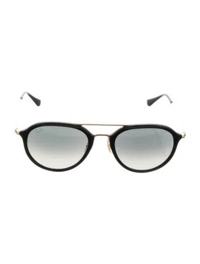 Pre-owned Ray Ban Aviator Gradient Sunglasses In Black