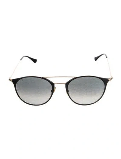 Pre-owned Ray Ban Aviator Gradient Sunglasses In Black