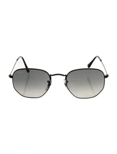 Pre-owned Ray Ban Aviator Gradient Sunglasses In Black