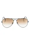 Ray Ban Aviator Gradient Sunglasses In Black