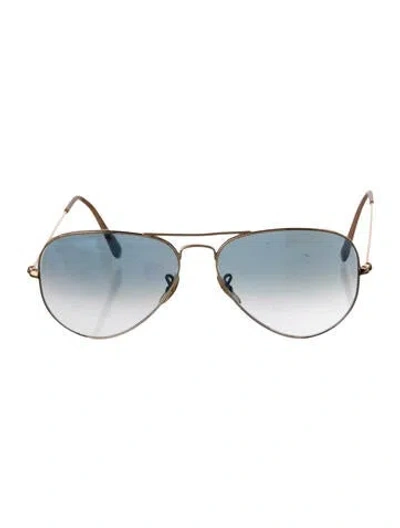 Pre-owned Ray Ban Aviator Gradient Sunglasses In Blue