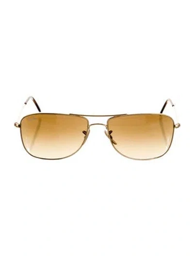 Pre-owned Ray Ban Aviator Gradient Sunglasses In Brown