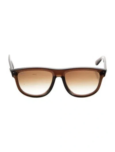 Pre-owned Ray Ban Aviator Gradient Sunglasses In Brown