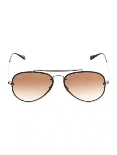 Pre-owned Ray Ban Aviator Gradient Sunglasses In Brown