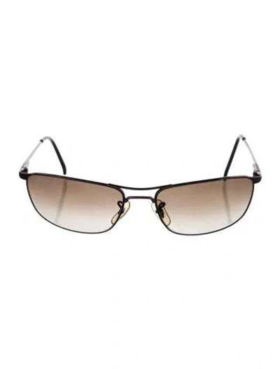 Pre-owned Ray Ban Aviator Gradient Sunglasses In Brown
