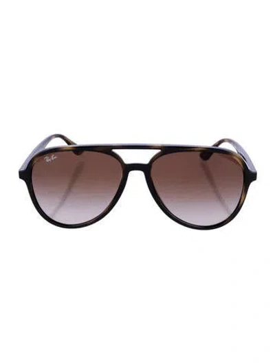 Pre-owned Ray Ban Aviator Gradient Sunglasses In Brown