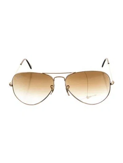 Pre-owned Ray Ban Aviator Gradient Sunglasses In Brown